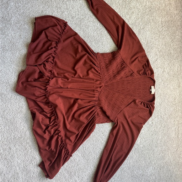 Altar'd State Rust Long Sleeve dress - Picture 1 of 3